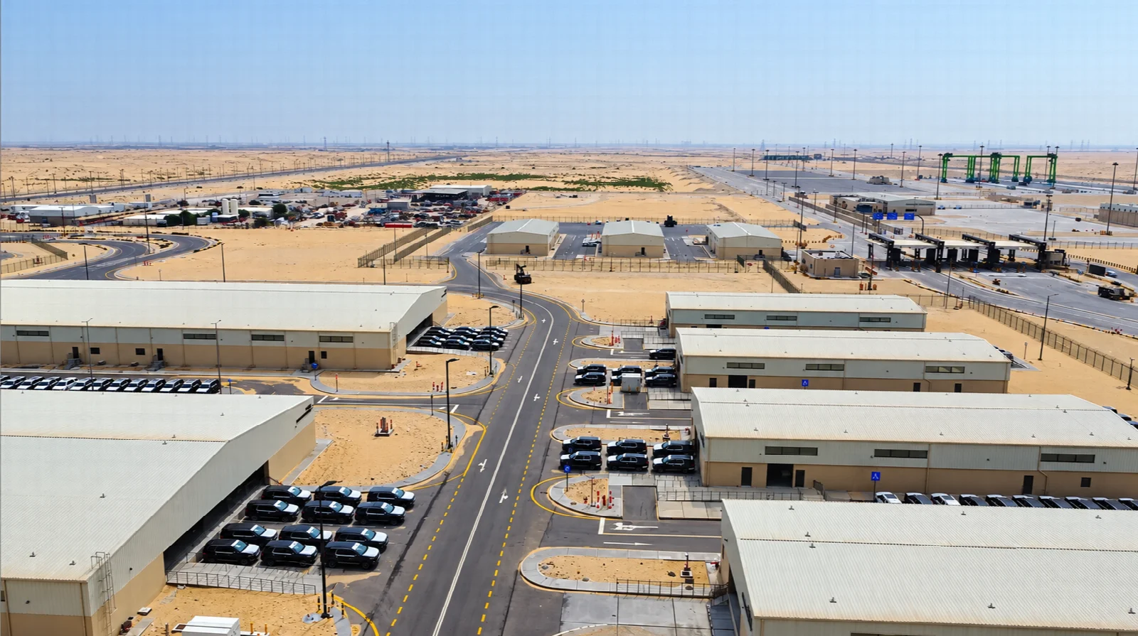 Overview of SPARK facilities, internal roads, gates and handling yards